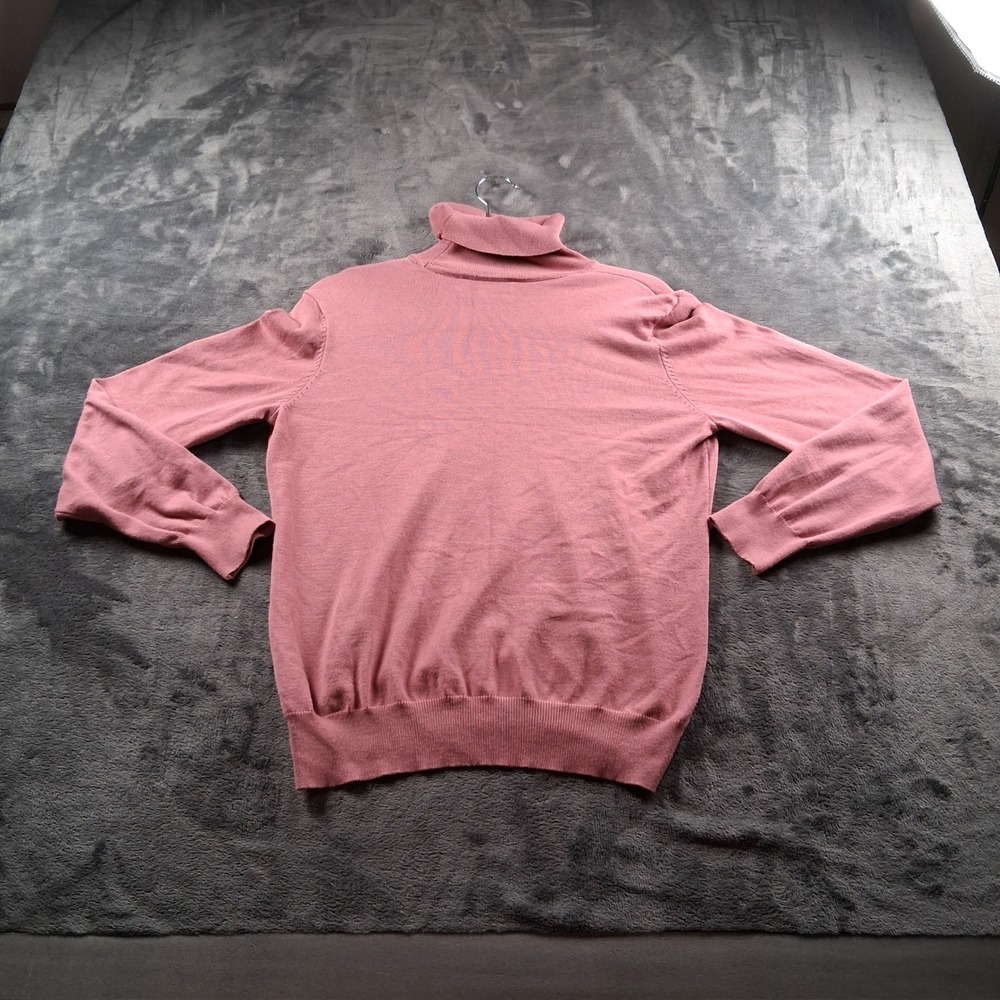 Madison Grey Turtleneck Sweater Womens Large Pink Long Sleeve Knit Pullover - Picture 3 of 7
